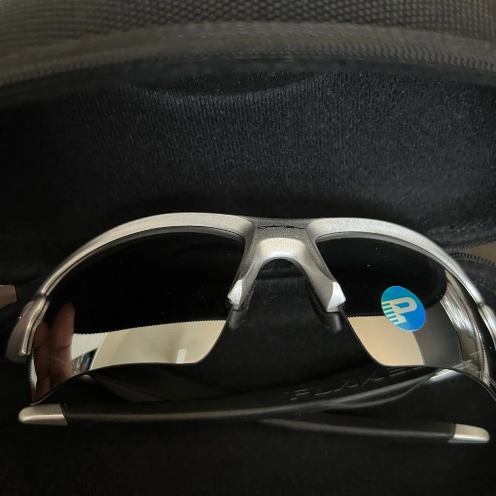 Oakley Silver and Black Sport Glasses